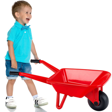 Duża Taczka ogrodowa do piasku czerwona dla dzieci Klein 70 cm