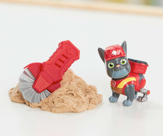 Psi Patrol Zestaw do budowania Rubble&Crew Rubble i jego ekipa Piesek Charger i Wheeler + Kinetic Sand + akcesoria