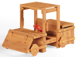 Fungoo Plac zabaw drewniany ogrodowy Garden Buggy z kierownicą
