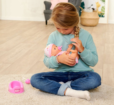 Zestaw Lalka bobas funkcyjny noworodek siusiający New Born Baby 30 cm