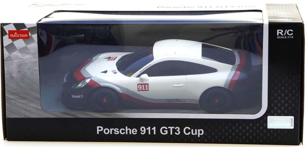 Zdalnie sterowane auto Porshe 911 GT3 Cup RC pojazd sportowy 1:18 Rastar