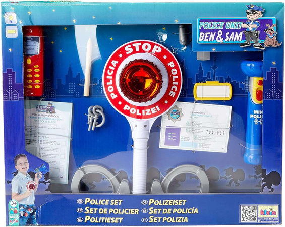 Zestaw małego policjanta z lizakiem Klein