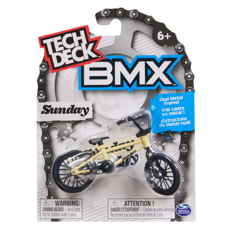 Tech Deck Fingerbike Rower BMX mini Sunday na palce kremowy + naklejki