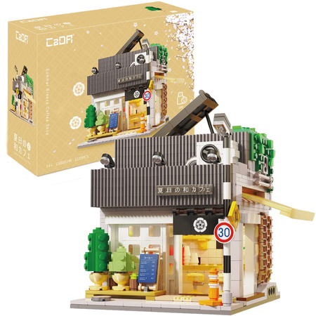 Klocki CaDA Japoński Sklep z Bułeczkami na parze Japanese Steamed Bun Shop + kawiarnia Summer Breeze Coffee Shop LED 2224 el.