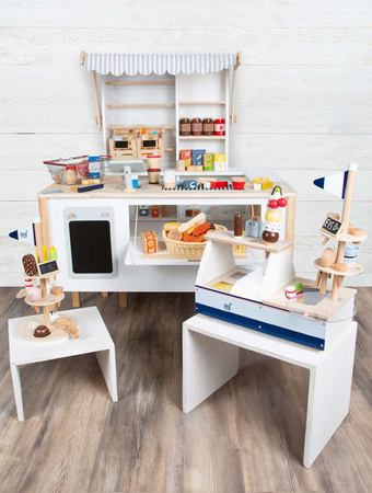 Small Foot Stoisko sklepowe dla dzieci Fresh,Kuchnia, Kawiarnia, Stragan,Stoisko z przekąskami, Kiosk