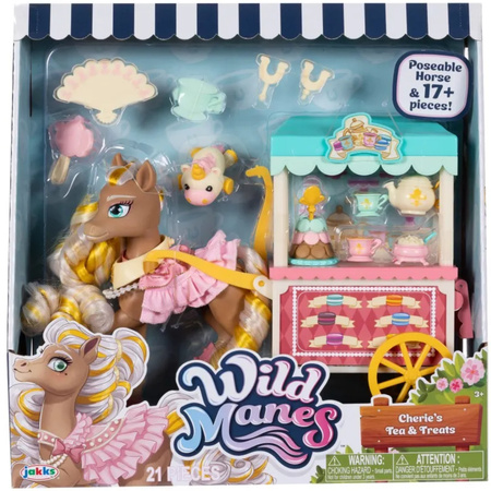 Wild Manes Zestaw Konik Figurka Cherie wózek z herbatką + akcesoria 21 elementów
