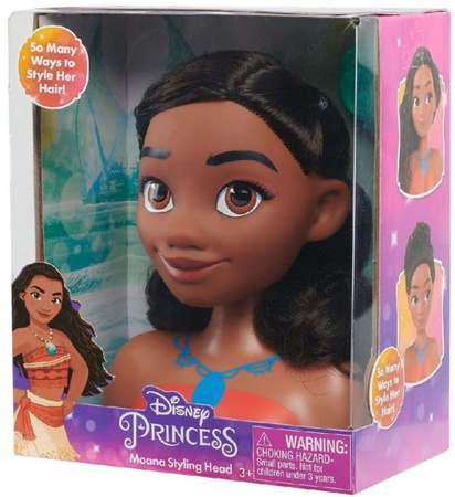 Lalka Głowa do czesania i stylizacji włosów Księżniczka Disney Vaiana Moana +szczotka