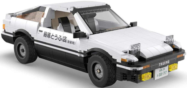 Klocki konstrukcyjne CaDA Samochód Auto wyścigowe Initial-D AE86 Toyota Trueno 1324 elementy