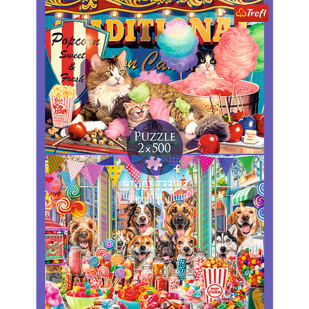 Puzzle 2x500 Puszyści przyjaciele Trefl