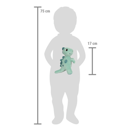 Urocza maskotka przytulanka zielony dinozaur 16 cm
