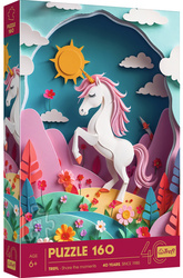 Puzzle 160 elementów Jednorożec z papieru 40 Rocznica 6+