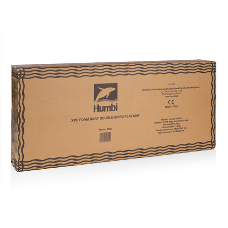 Humbi Gruba Mata Edukacyjna 2w1 z pianki XPE 180x120cm Onomatopeje polski alfabet odgłosy zwierząt nauka dźwięków