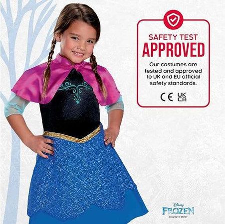 Strój karnawałowy Disney Kraina Lodu Anna Frozen Księżniczka 94-109 cm (3-4 lata)