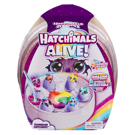 Hatchimals Alive! Rainbow Hatchery zestaw 6 figurek w jajkach + akcesoria