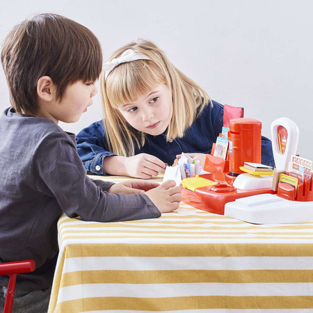 Zabawkowa poczta stoisko waga kartki dla dzieci + akcesoria 30 elementów