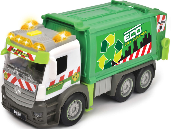 Śmieciarka Eco Mercedes Benz + akcesoria światło/dźwięk
