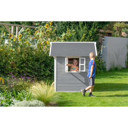 Drewniany domek ogrodowy dla dzieci Loft 100 - szary