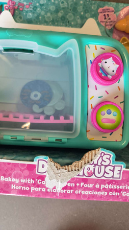 OUTLET Koci Domek Gabi Zestaw kuchenny Mały zabawkowy Piekarnik Mikrofalówka + akcesoria 11 elementów Światło Gabby's Dollhouse USZKODZONE OPAKOWANIE, WADLIWA