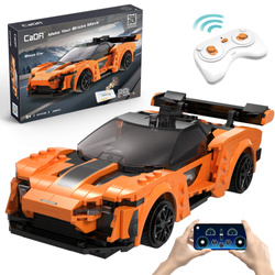 Klocki konstrukcyjne CaDA Zdalnie sterowany samochód Blaze Car Pomarańczowe auto wyścigowe Pojazd sportowy RC Dual Mode 295 elementów