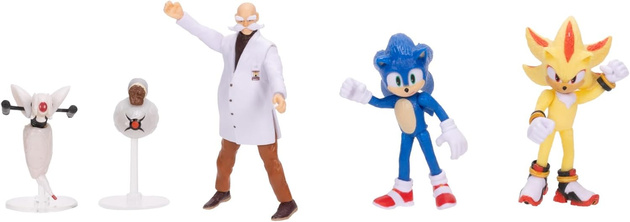 Zestaw figurek Sonic 3 The Hedgehog 5 elementów Movie Collection 3+