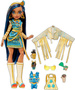Zestaw Monster High Cleo de Nile mumia duża lalka 30 cm + akcesoria pupil ubrania Straszyceum