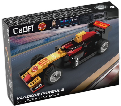 Klocki konstrukcyjne CaDA wyścigówka Samochód wyścigowy Formuła Klockon 123 elementy