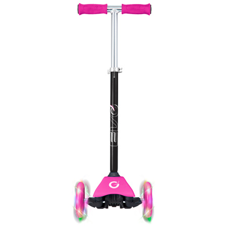 EVO Regulowana Trójkołowa Hulajnoga dla Dzieci Light Up Mini Cruiser Różowy Świecące kółka