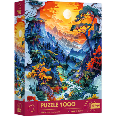 Puzzle tradycyjne 1000 elementów Dolina Jubileusz Trefl efekt 3D