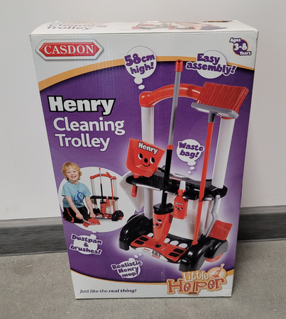 OUTLET Zestaw do sprzątania wózek mop miotła Casdon Henry Little Helper WYBRAKOWANY