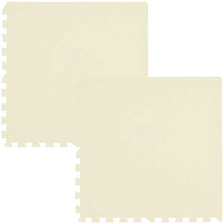 Mata piankowa podłogowa Humbi 120x120 Duże puzzle piankowe wodoodporne bezpieczne 4 szt. Kremowo - Szara