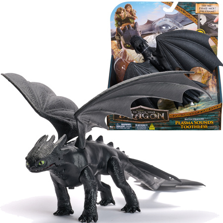 Jak wytresować smoka figurka interaktywna Szczerbatek Toothless z dźwiękiem 30 cm