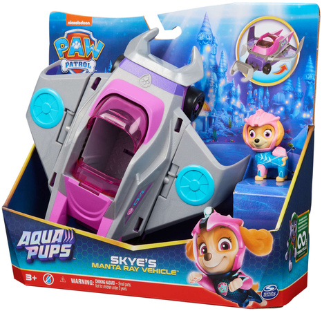 Psi Patrol 2w1 Skye Aqua Pups Wodne Pieski Zestaw Pojazd morski podwodny Manta + figurka