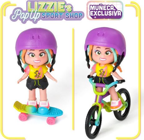 Kookyloos Express Yourself Zestaw Figurka Kolekcjonerska Lizzie Ekskluzywna Lalka Sklep Sportowy + akcesoria