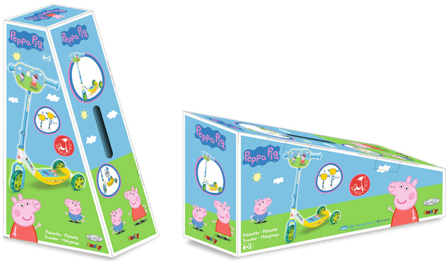 Hulajnoga trójkołowa Świnka Peppa ciche koła i regulowana kierownica