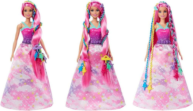 Barbie Dreamtopia Księżniczka Zakręcone pasemka + akcesoria