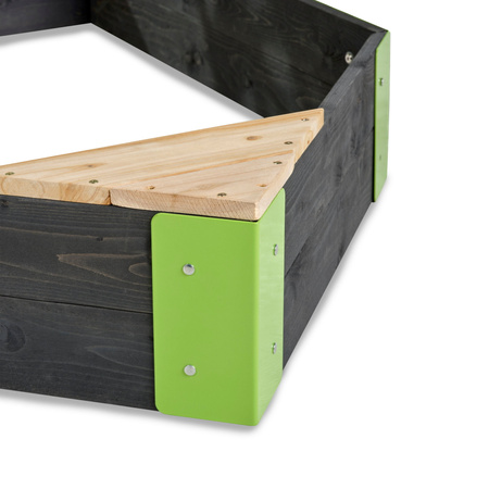 Piaskownica drewniana łódka Aksent 190x90 cm (siedzisko, schowek)