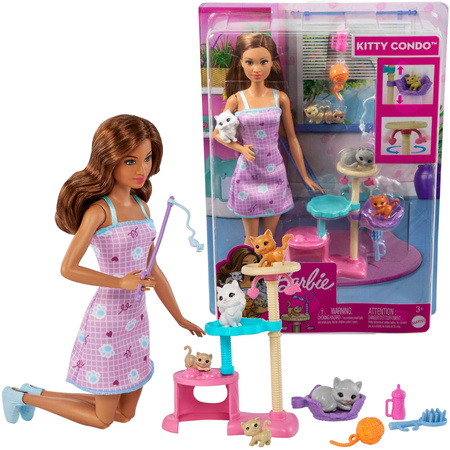 Lalka Barbie opiekunka kotków Kitty Condo