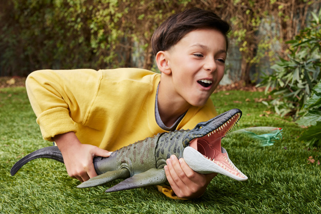 Figurka Dinozaur Jurassic World Rebirth Mosasaurus Bite'n'blast 65 cm