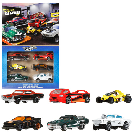 Hot Wheels Legends zestaw 6 pojazdów Deluxe Silver Series