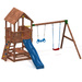 Plac zabaw drewniany duży Joy Move domek, 2x huśtawka, zjeżdżalnia, piaskownica, ścianka wspinaczkowa, drabinka