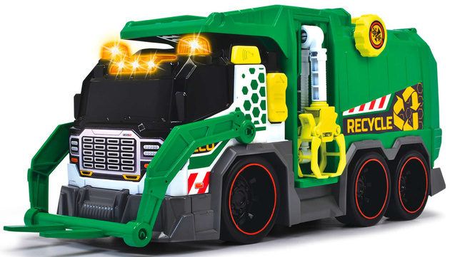 Duży Pojazd Interaktywna Śmieciarka do recyklingu Światło Dźwięk