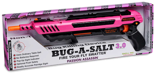 Broń na muchy komary karabinek ekologiczny na sól Bug-A-Salt 3.0 Pink Passion Assassin
