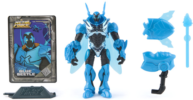 DC Comics Metal Force mała figurka Blue Beetle człowiek skarabeusz lalka 12 cm