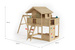 Plac zabaw drewniany ogrodowy Galaxy Sunshine KDI domek, 2x huśtawka, piaskownica, skrzynia piknikowa, ścianka wspinaczkowa, drabinka