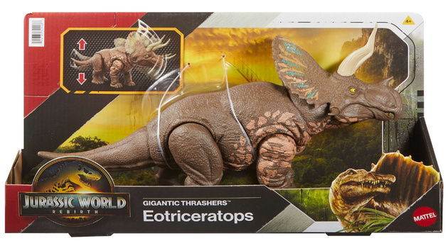 Figurka Dinozaur Eotriceratops Jurassic World Rebirth Gigantic Thrashers 32 cm