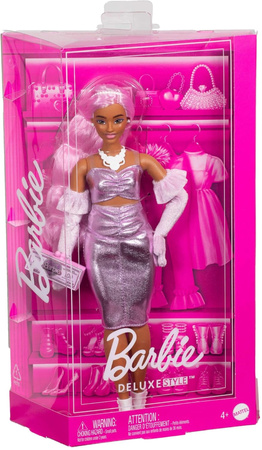 Barbie Lalka Kolekcjonerska Deluxe Style w Różowej Błyszczącej Kreacji