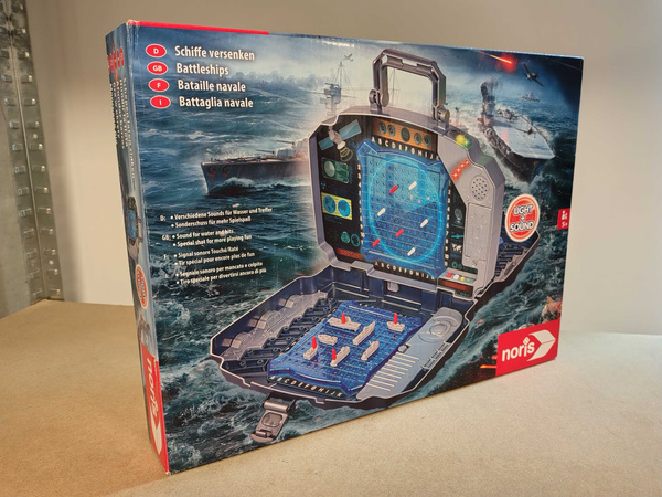 OUTLET Elektroniczna Gra planszowa w statki okręty w walizce światło i dźwięki 5+ PRODUKT PO ZWROCIE