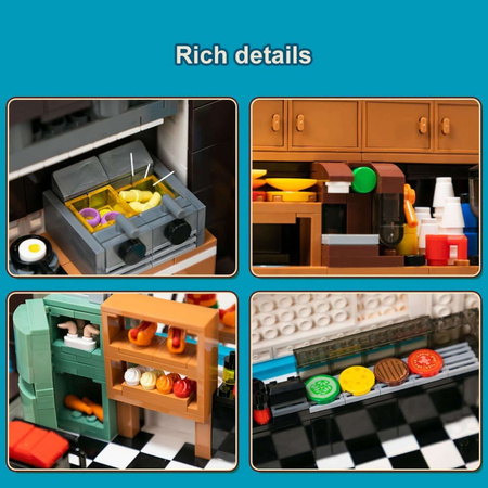 Klocki konstrukcyjne Pantasy Pojazd Retro Food Truck 2196 elementów