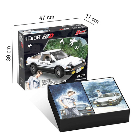 Klocki konstrukcyjne CaDA Samochód Auto wyścigowe Initial-D AE86 Toyota Trueno 1324 elementy