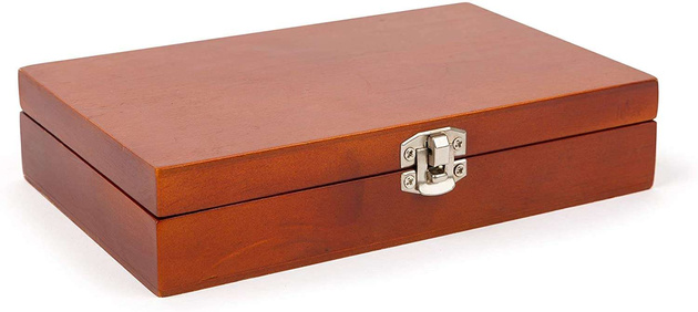 Small Foot 11363 Zestaw do gry w karty i kości w drewnianym pudełku